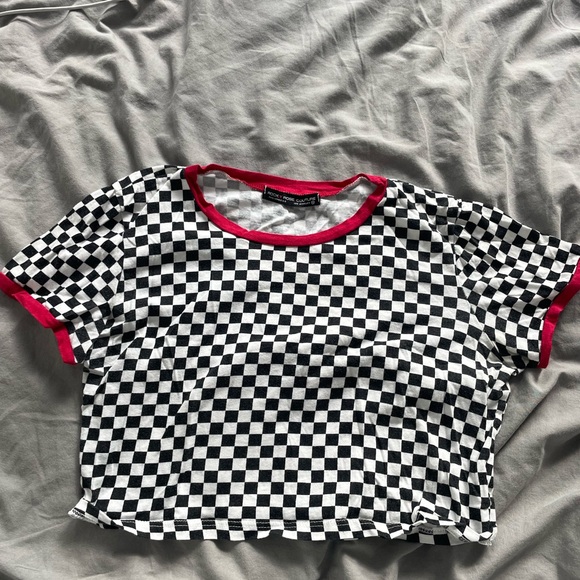 Checkered Crop Top - Picture 1 of 2